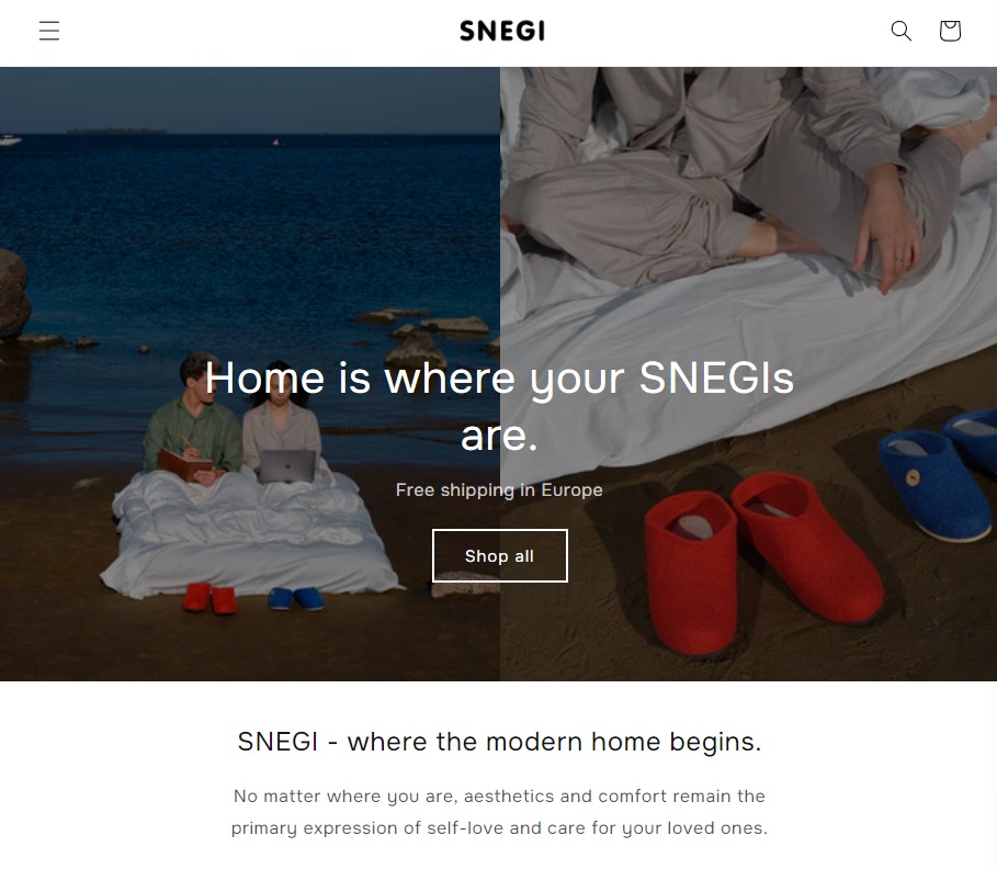 Скриншот проекта snegiri.shop